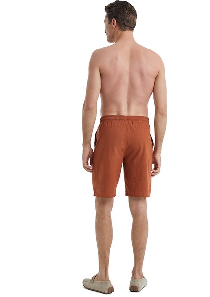 Erkek Keten Şort 40460 - Kahverengi fiyatları