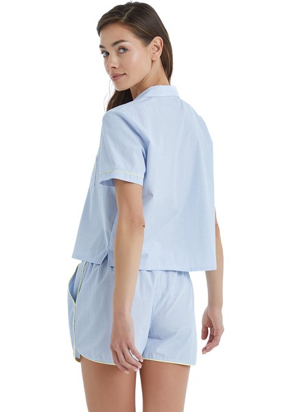 Kadın Pijama Üstü 60377 - Mavi fiyatları