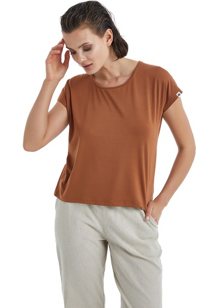 Kadın Keten Pantolon 60398 - Bej fırsatları