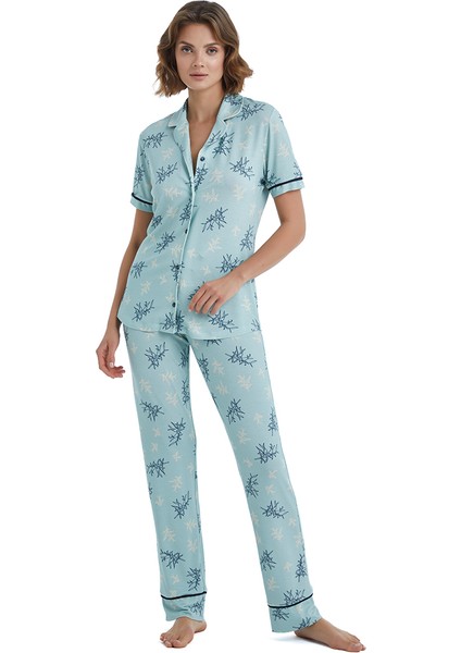 Kadın Pijama Takımı 51411 - Mavi