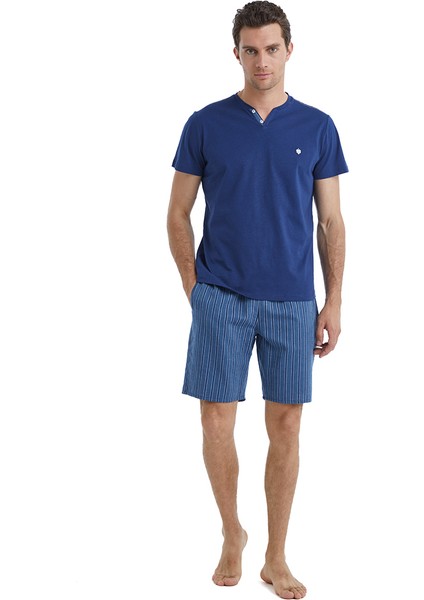 Erkek Pijama Takımı 40513 - Mavi