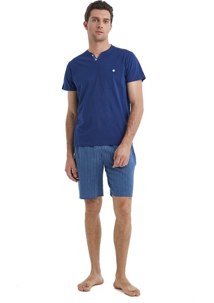 Erkek Pijama Takımı 40513 - Mavi
