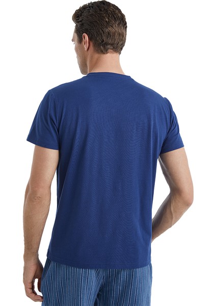 Erkek Pijama Takımı 40513 - Mavi