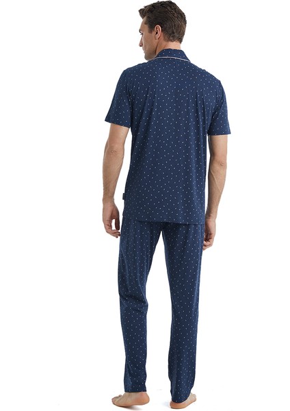 Erkek Pijama Takımı 40461 - Lacivert
