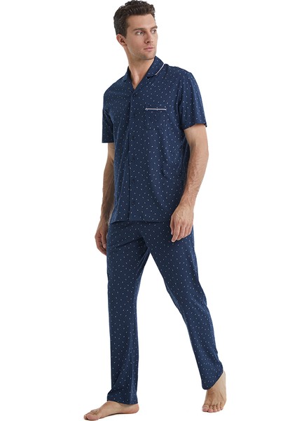 Erkek Pijama Takımı 40461 - Lacivert