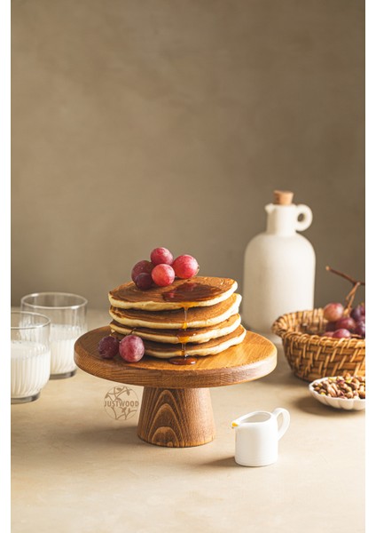 Justwood 2 Li 2 Katlı Kek Stantı ve 20 cm Mini Kurabiye Pasta Sunumluk Seti modelleri
