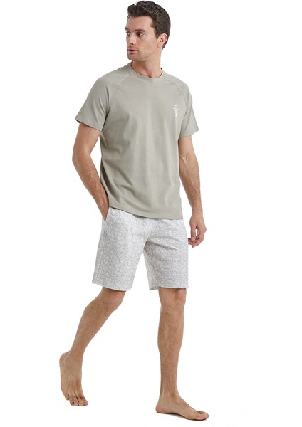 Erkek Pijama Takımı 40470 - Kahverengi