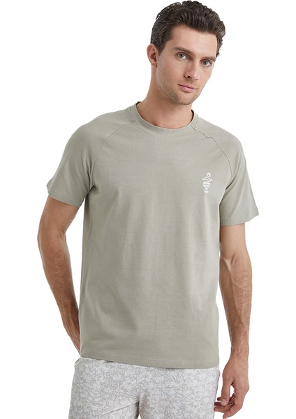 Erkek Pijama Takımı 40470 - Kahverengi
