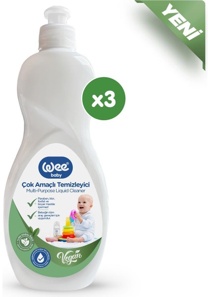 Vegan Çok Amaçlı Temizleyici 500 ml (3 Adet)