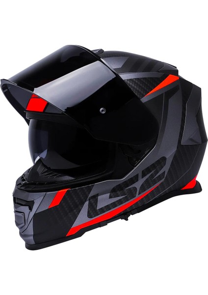 Storm 2 Racer Full Face Motosiklet Kaskı Şeffaf + Siyah Vizörlü modelleri