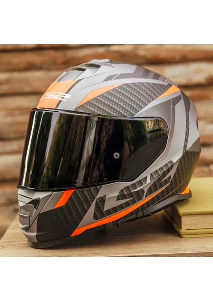 Storm 2 Racer Full Face Motosiklet Kaskı Şeffaf + Siyah Vizörlü indirimleri