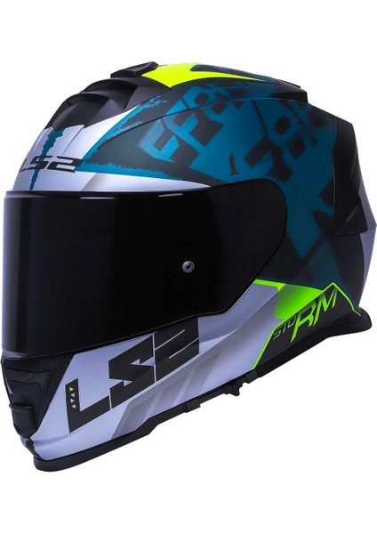 Storm 2 Sprinter Full Face Motosiklet Kaskı Siyah Vizörlü