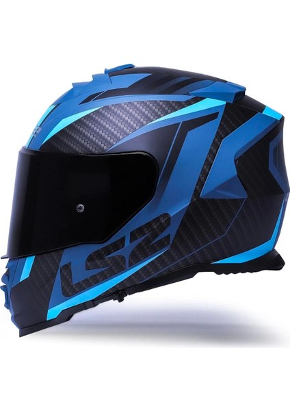 Storm 2 Racer Full Face Motosiklet Kaskı Siyah Vizörlü