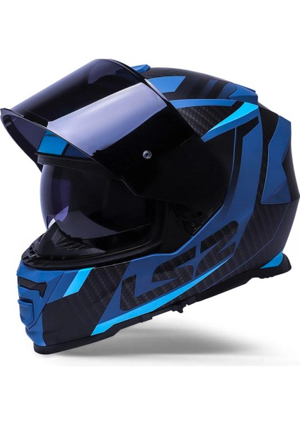 Storm 2 Racer Full Face Motosiklet Kaskı Siyah Vizörlü indirimleri