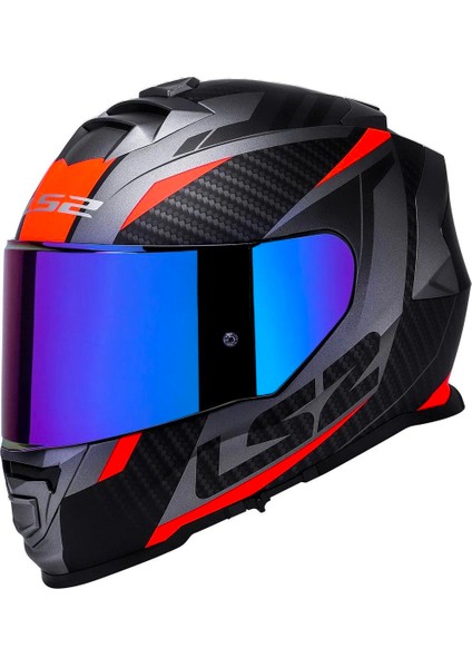 Storm 2 Racer Full Face Motosiklet Kaskı Gökkuşağı Vizörlü modelleri