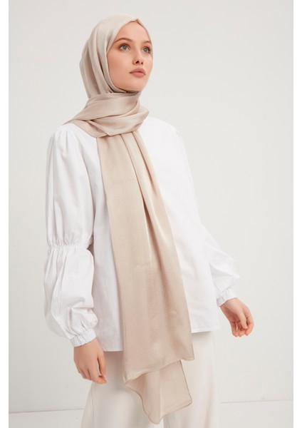 Janjanlı Krinkıl Abaye Şal 70x190cm - Taş