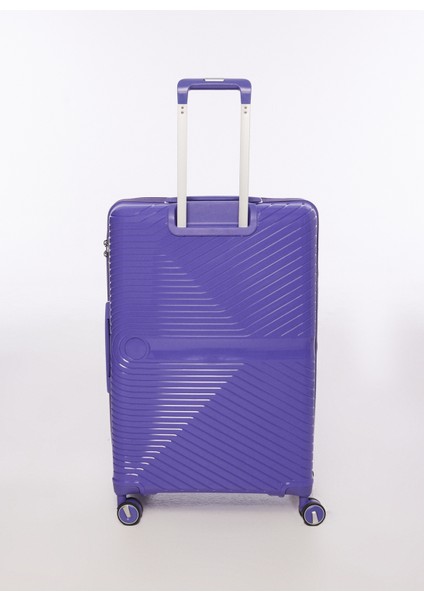Mor Unisex 47x74x26 cm Büyük Boy Çekçekli Sert Valiz FAB-5239 modelleri