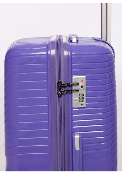 Mor Unisex 47x74x26 cm Büyük Boy Çekçekli Sert Valiz FAB-5239 fırsatları