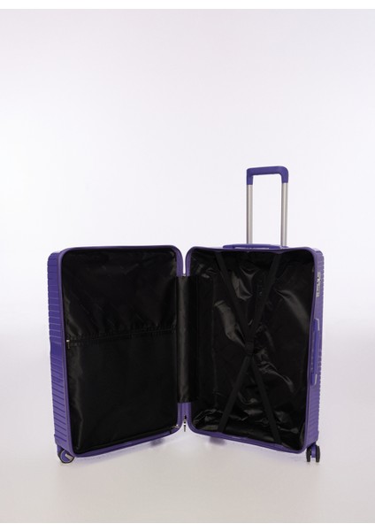 Mor Unisex 47x74x26 cm Büyük Boy Çekçekli Sert Valiz FAB-5239 indirimleri