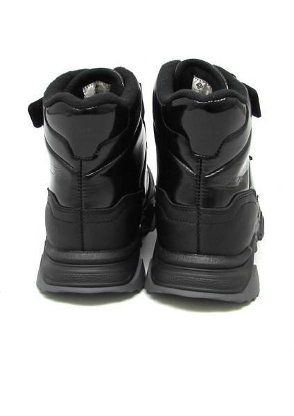 P-1520 Siyah Unısex Çocuk Lastik Bağlı Kar Botu modelleri