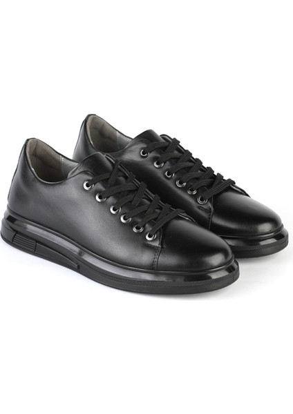 Siyah Erkek Deri Sneaker Ayakkabı modelleri