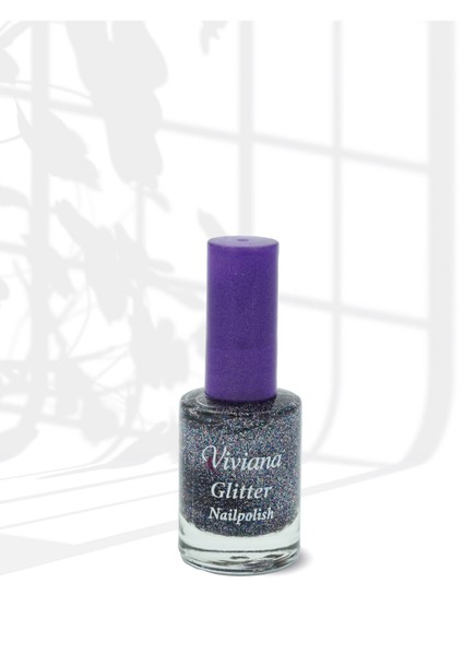 Purple Glitter Nail Polish G010