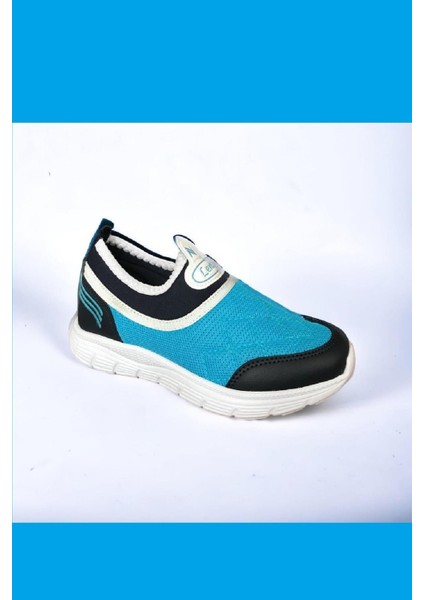 Mackrock Sports Ortopedik Bağcıksız Aqua Lastikli File Unisex Rahat Günlük Yürüyüş Sneaker Çocuk Ayakkabısı