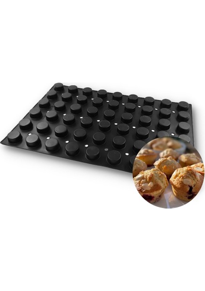 Yuvarlak Mekik Muffin Kalıbı Silikon K083 40X60