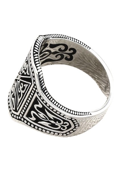 Erkek Yüzük Gümüş 925 Ayar Barok Tasarım Taşsız Sade modelleri
