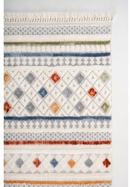 Colors 7801 Multi Iskandinav Desenli Renkli Hav Toz Vermez Mutfak Yolluk Kesme Dekoratif Halı 100 x 150 modelleri