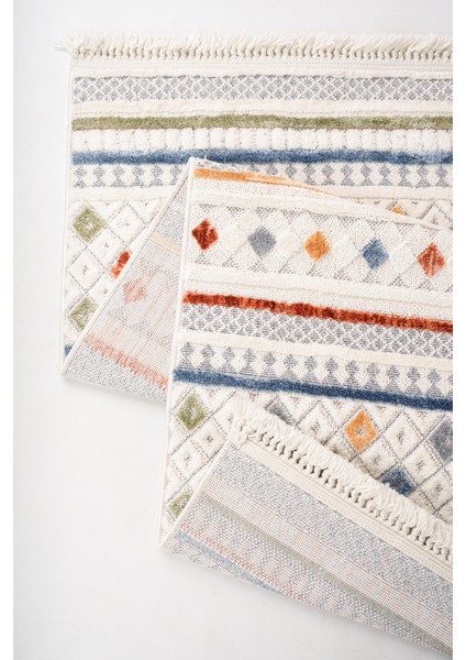 Colors 7801 Multi Iskandinav Desenli Renkli Hav Toz Vermez Mutfak Yolluk Kesme Dekoratif Halı 100 x 150 fırsatları