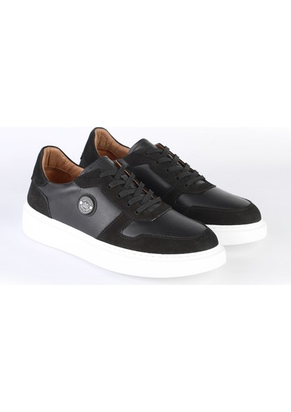 Siyah Erkek Deri Sneaker Ayakkabı modelleri