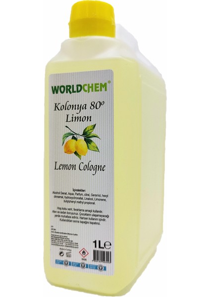 Helal Sertifikalı Limon Kolonyası 1 Lt