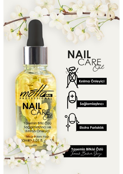 Motto Plus Professionalyasemin Bitki Özlü Kırılma Önleyici Tırnak Bakım Yağı 30ML