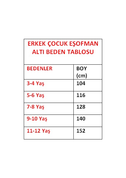 Çocuk Eşofman Altı Üç Iplik