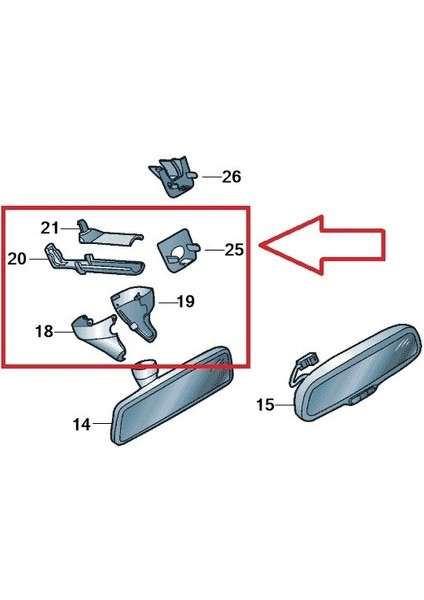 Volkswagen Ile Uyumlu Dikiz Ayna Kapağı Takım. 1K0858547, 1K0858548, 1K0857593A, 1K0857594, 5C6857304