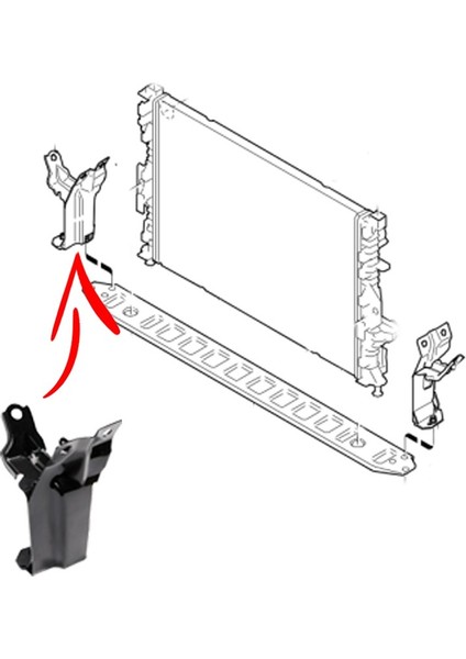 Volvo S60 V60 XC60 Radyatör Alt Sacı Bağlantı Ayağı Sağ