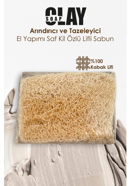 Motto Plus Professionalarındırıcı ve Tazeleyici El Yapımı Saf Killi ve Kabak Lifli Sabun 110GR