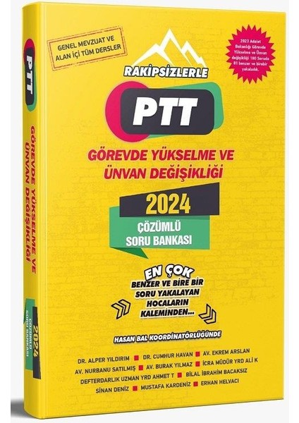 2024 GYS Uds Ptt Soru Bankası Çözümlü Görevde Yükselme ve Unvan Değişikliği Sınavı Rakipsiz Uzem