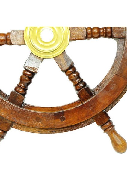 Ahşap Gemi Dümeni-60 cm Çap