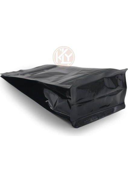 Parlak Siyah Flat Bottom Kilitsiz Torba 14X38+4 cm 1000 gr 1000 Adet