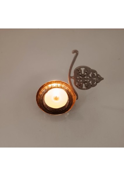 HD Marketim Mumluk Tealight Metal Ev Dekor Masa Süsü Özel Gün Hediye