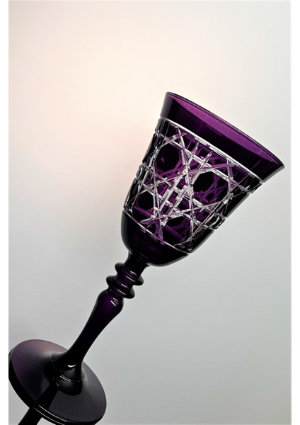 Gloria [RENK] El Kesmesi Kadeh 270 cc - Kristal Görünümlü Lüks Bardak modelleri