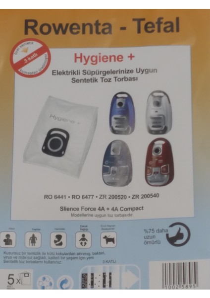 Rowenta Tefal Sentetik ( 3 Paket 15 Adet )