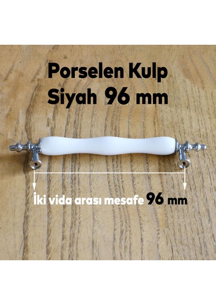 Gül Gerçek Porselen Siyah Beyaz 96 mm Kulplar Mobilya Mutfak Dolabı Çekmece Dolap Kapak Kulpu Kulbu fiyatları