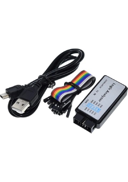 USB Lojik Analizör 24 Mhz 8 Kanal - Spı I2C Uart Can DMX512 Profesyonel Data Inceleme Debug Aracı