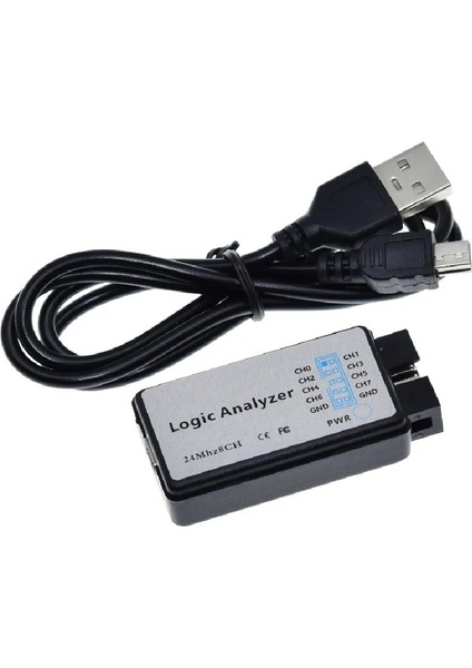 USB Lojik Analizör 24 Mhz 8 Kanal - Spı I2C Uart Can DMX512 Profesyonel Data Inceleme Debug Aracı