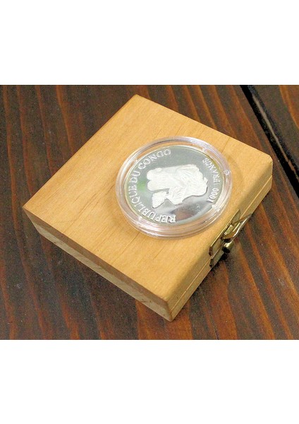 Kongo Congo 1000 Francs 1996 *proof 0.999 Silver Coin W/ Box fırsatları