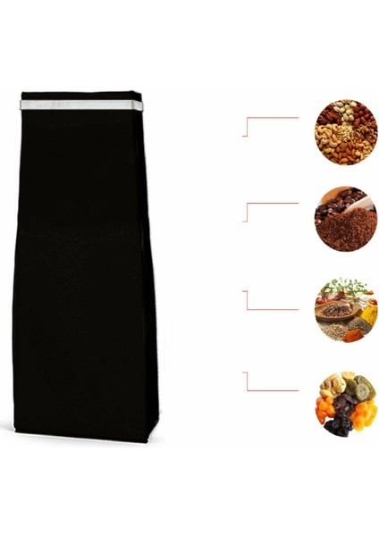 Siyah Kraft Alüminyum Yan Körüklü Torba 9,5 x 20+2,5 cm 250 gr 1000 Adet