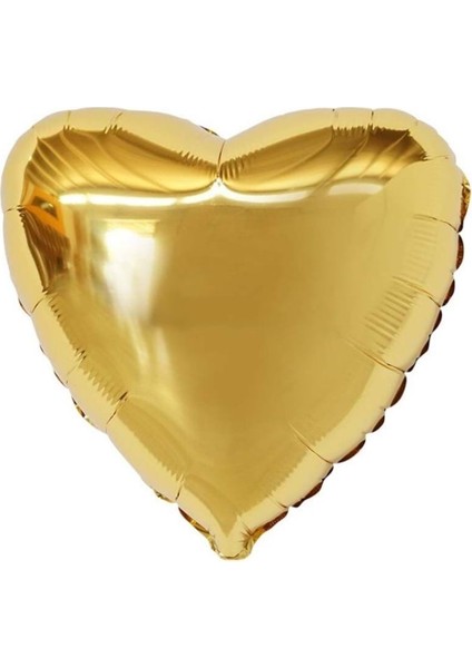 18 inç Gold Renk Kalp Şekilli Folyo Balon